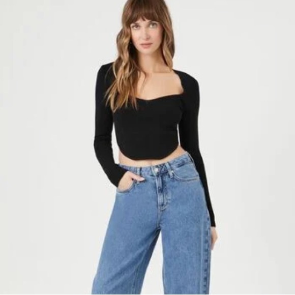 NWOT sweater neck crop top - Picture 1 of 5